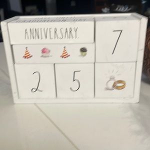 Rae Dunn Wood Block Desk | Counter Calendar | Used